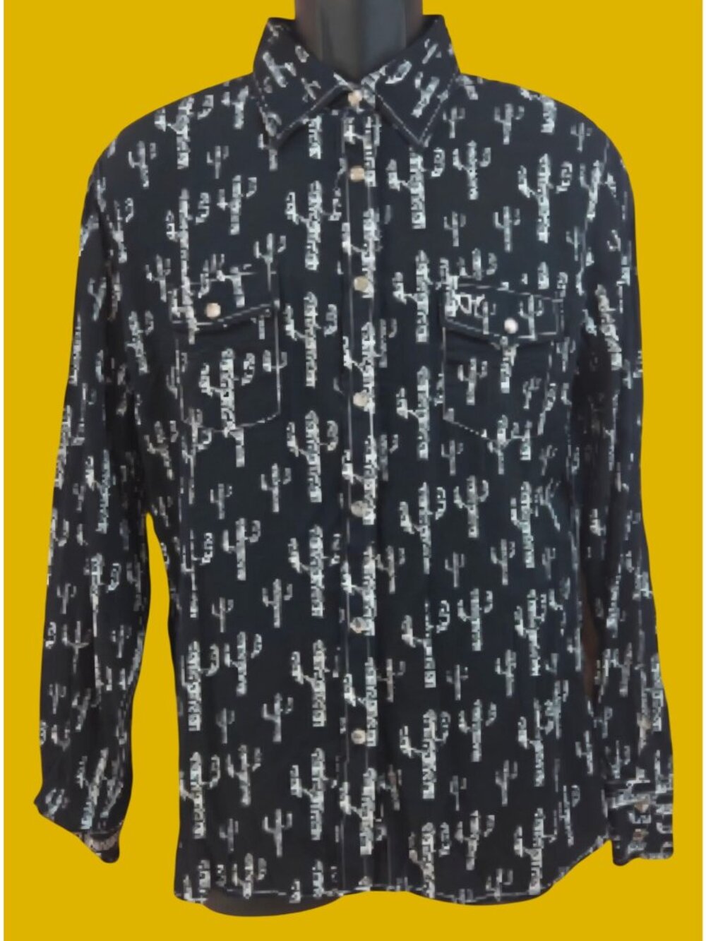 Cowgirl Hardware Black Cactus Western Shirt Medium